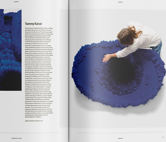 Issue 95 interior spread featuring Tammy Kanat